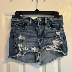 American eagle, dark denim shorts, size 6